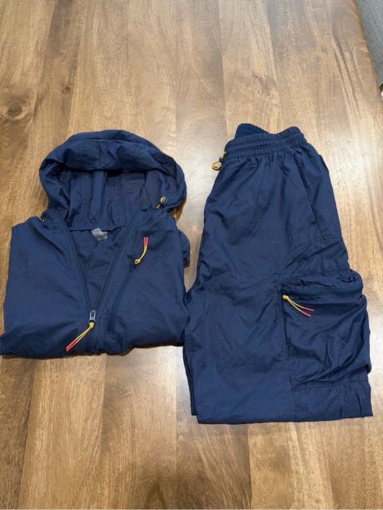 Outdoor Voices Sweaters - Outdoor voices Navy Blue Hooded Jacket and Pants Set